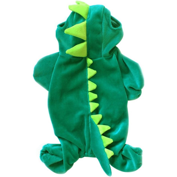 Dinosaur Kostume til Hund Grøn Kæledyrs Tøj til Mellem og