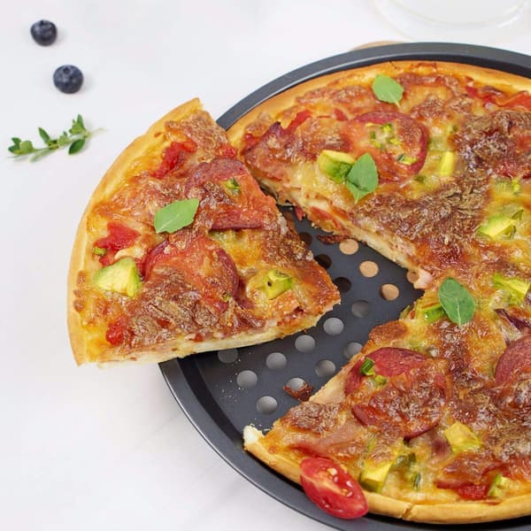 Sett med 2 pizzapanner - Diameter: 32 cm - Rund non-stick plate -