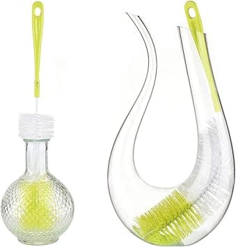（Grön）5-pack Flaskrengöringsborste Multifunktionell Borste Set Lång