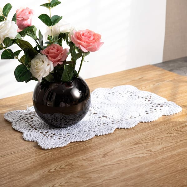 2 stk. 30*45cm Håndhæklede Udhulede Blomster Vævede Bucolic