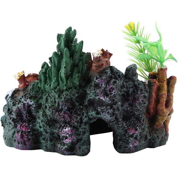 Akvarium Dekoration Figur Landskab Harpiks Hule Vandlevende Dekoration M
