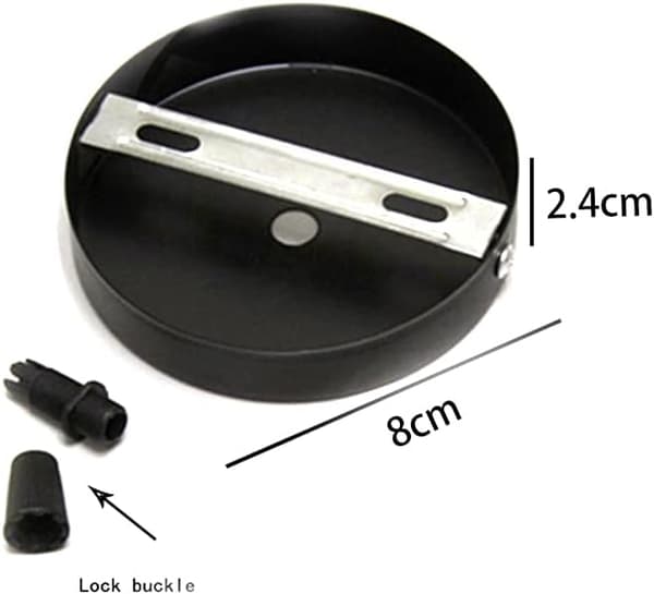 3 stk. Loftplader 8cm Magnetisk Lysekrone Ledningsdækning