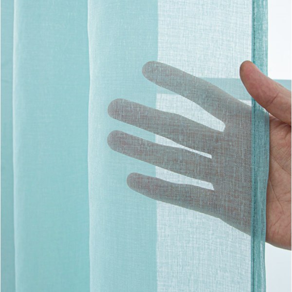 Sæt af 2 150x250cm (Bredde x Højde) Grå Voile Gardiner i Linned Effekt