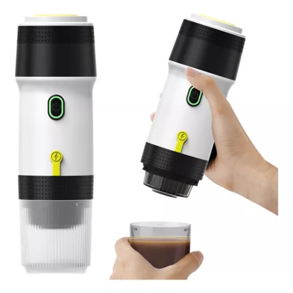 60ml Bærbar Mini Espresso Kaffeemaskine til Kapsler og Malet Kaffe