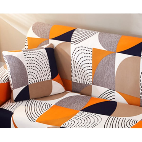 2-seters sofatrekk 140-180cm Moderne armlene sofatrekk Universelt elastisk sofatrekk Sofabeskyttelsestrekk oransje