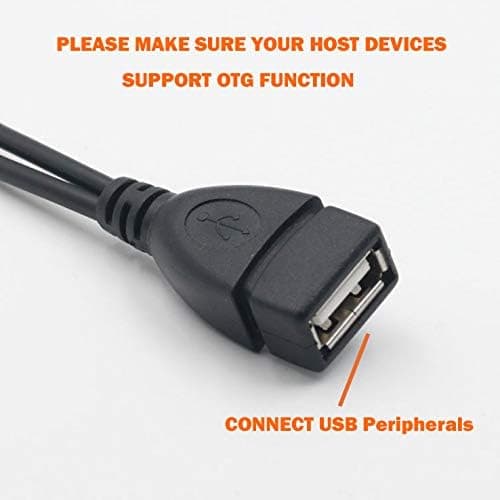2-i-1 Micro USB til USB-adapter (OTG-kabel + strømledning) for Fire Stick, PlayStation Classic og mer - 2-pakning