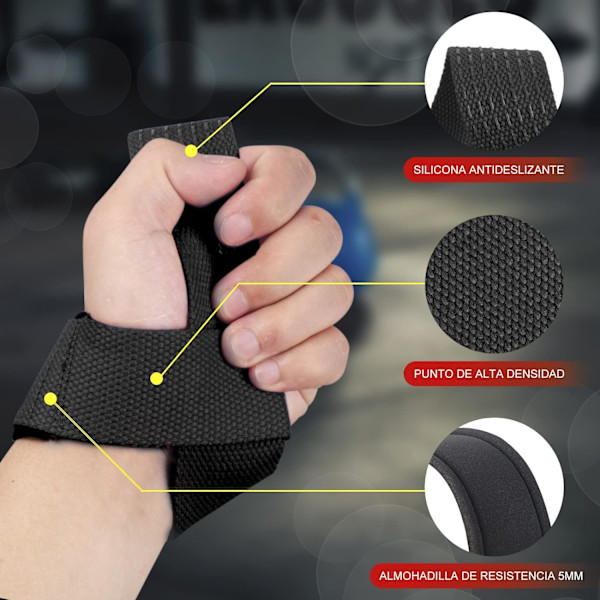 Anti-slip silikone løftebånd, Gym Straps, Vægtløftning, håndledsstropper