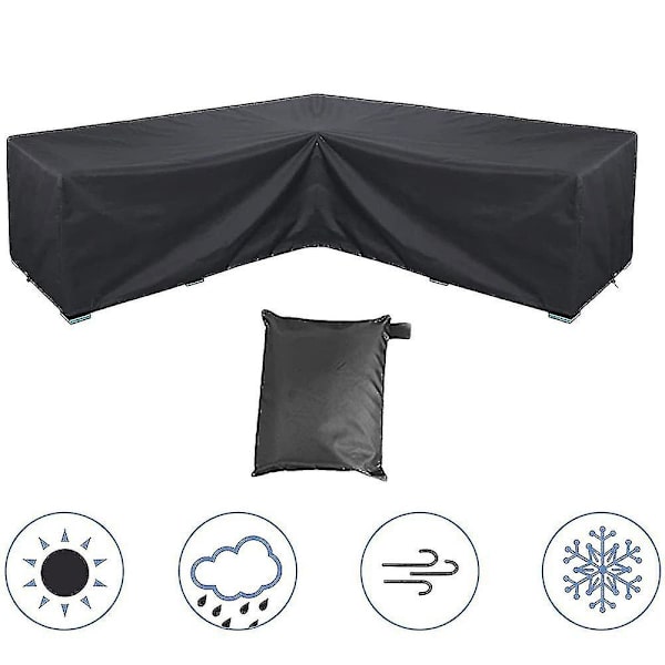 Hörnsoffa Överdrag Vattentät Trädgårdsmöbler Set Överdrag Utomhus Sektionsmöbel Överdrag Från Suguomei 320*320*80cm