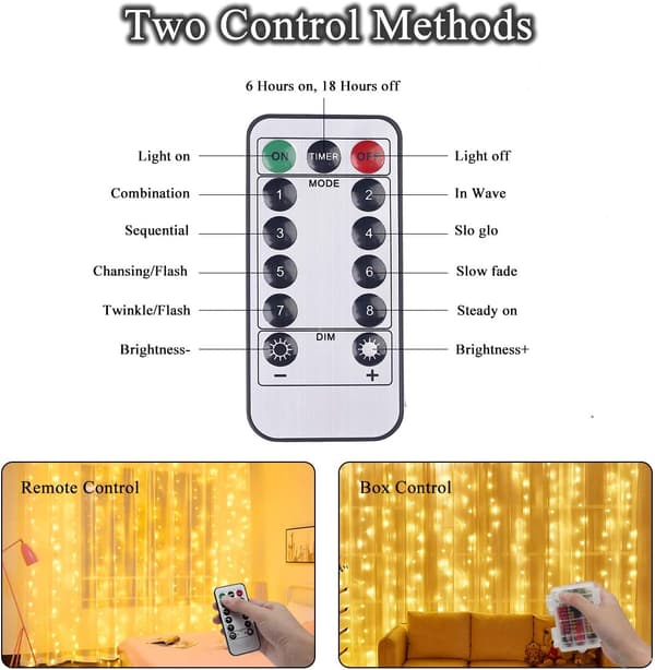 Verhovalot - 300 LED 3M*3M Jouluvalosarja Verhovalot