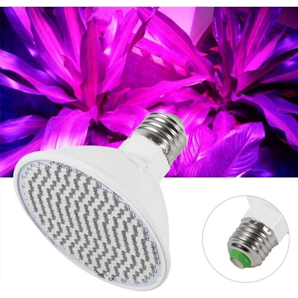 Växtväxtljus E27 24W 85V-265V 200LED för vattenodling