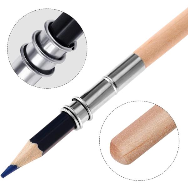 12 kpl Puupenssilipuut Art Pencil Extender -lyijykynä