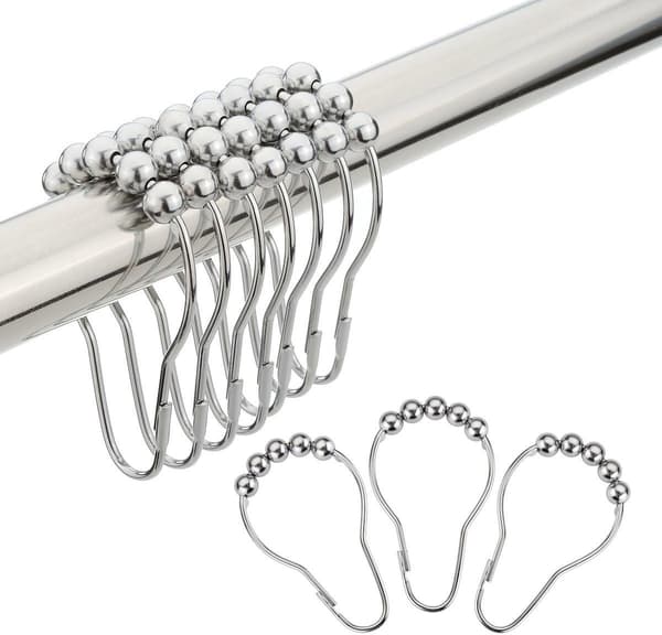 Duschdraperi Krokar Ringar, Rostfritt Stål Duschdraperi Ringar