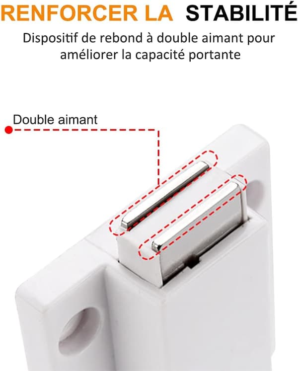 Skåpsdörr Push to Open Magnetisk Magnet Dörr 4 Stycken