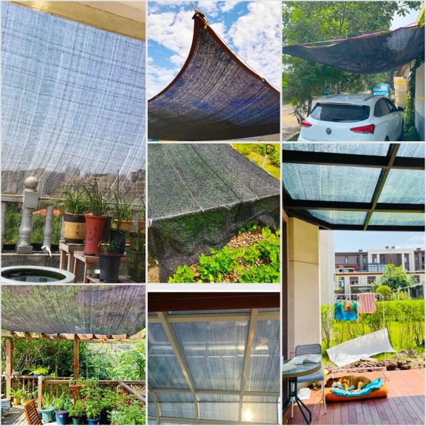 Växthusskuggnät med öljetter 2x6m Trädgårdspergola Uteplats Grön