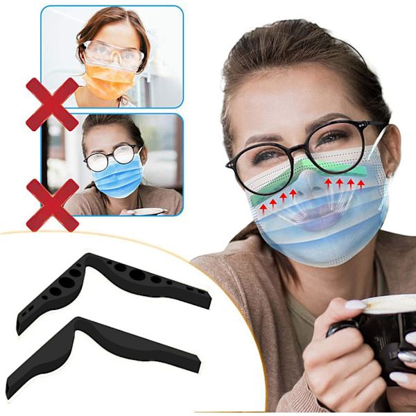 5 stycken Anti-Dimma Näsbro Strips, Tvättsbart Silikon DIY Självhäftande