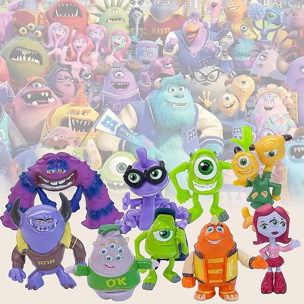 12 stk./sæt Monsters University Legetøjsfigurer Sæt, Poseable Filmfigurer Samleobjekt Model Dukker Actionfigurer Til Børn