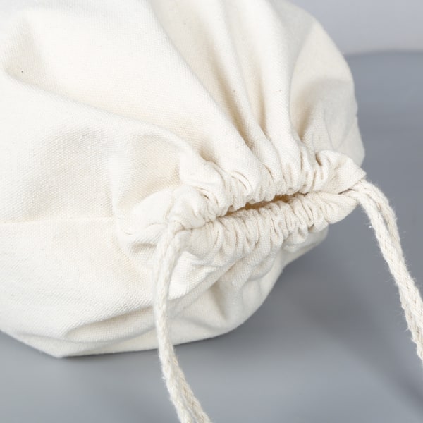 Bomullsposer 18x26 cm 10 stk med snor, oppbevaring liten