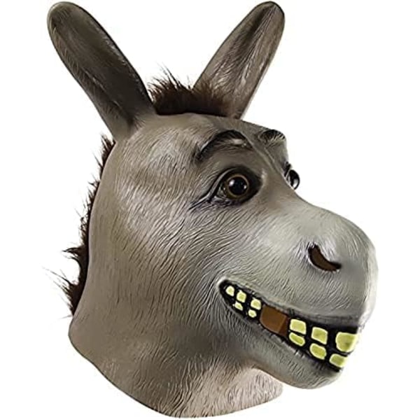 Åsna Mask Djur Mask Kostym Fest Cosplay Latex Mask för