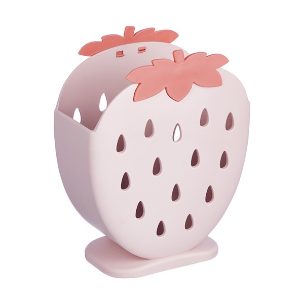 1 rosa jordgubbspenna hållare kosmetisk borste förvaring servis