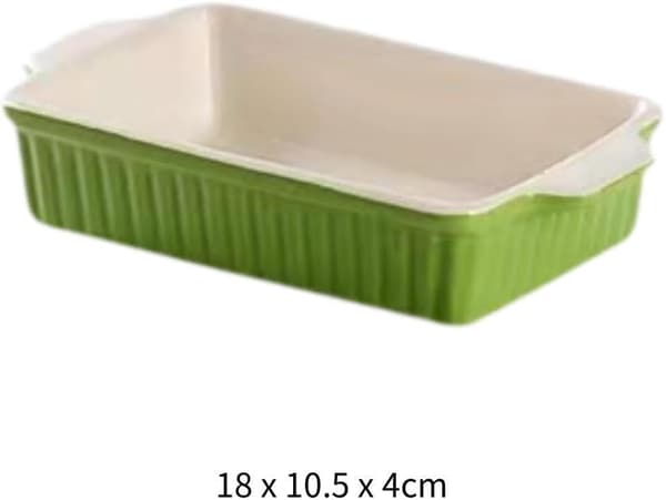 Bageform Porcelæn Bageforme Stor Lasagneform Dyb til Ovn til Banket, Rektangulær, 18*10,5*4 cm