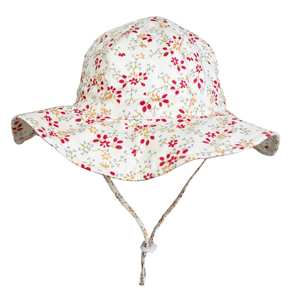 Frisk børnehat lille brudt blomst babyhat bomuldshat solhat
