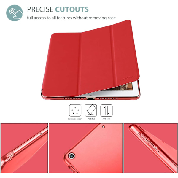 Smart Case for iPad 9,7 tommer iPad 6. / 5. generasjon Case 2018 2017 (Modell: A1893 A1954 A1822 A1823), Ultra Slim Lig