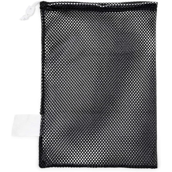 1 Styck Black Mesh Dragsko Bag Mesh Dragsko Bag Nylon Mesh