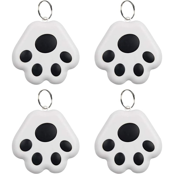 4 mustavalkoista mini-bluetooth-lemmikkiseurannat - kissa / koira GPS