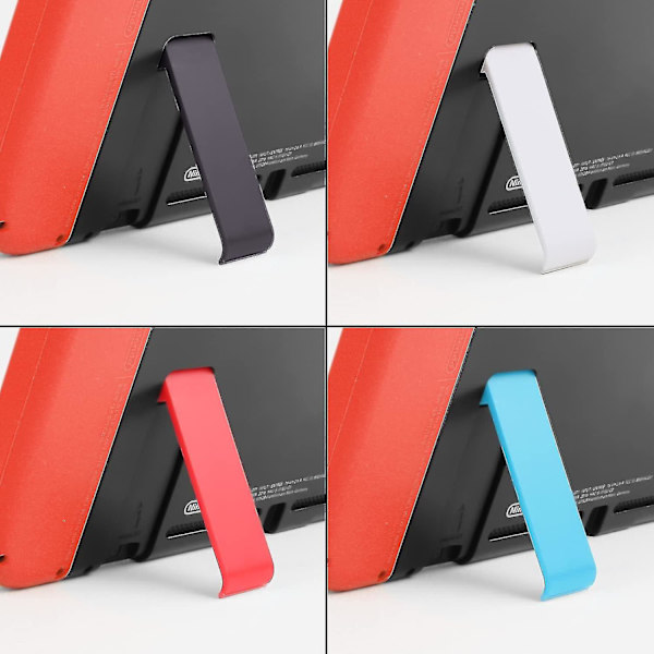 4 st bakre stativ för Switch, bakre stativ kickstand ersättning bakre skalhållare kickstand ersättning kompatibel med Switch Console Röd