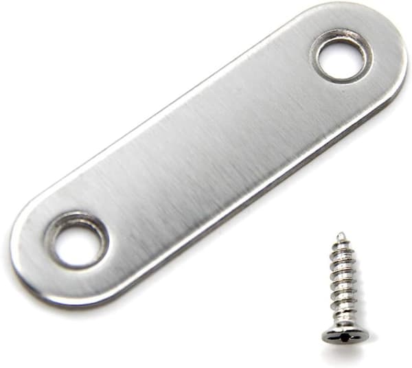 20 stk (55*15mm) Flate Hjørnebrakettplater, Rustfritt Stål