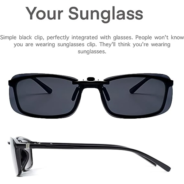 Unisex Clip-on Polarized Sunglasses Suitable for Men and Women