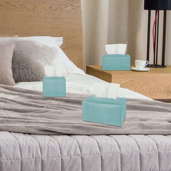 2-pack Läder Vävnadslådaöverdrag, Vävnadslådehållare, Modern PU