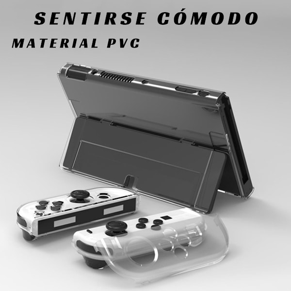 Kompatibel med Transparent Skydd för Nintendo (OLED-version), Lätt, Bekväm att Hålla, Slitstark