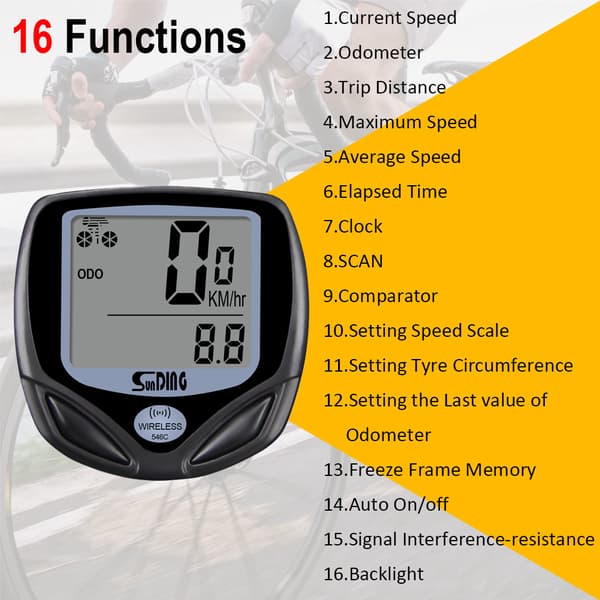 Multifunktionel Cykelspeedometer Trådløs Cykel Odometer