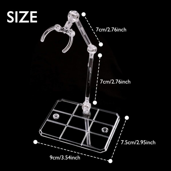 2 stk. Transparent håndmodelstativ bevægelig multifunktionel