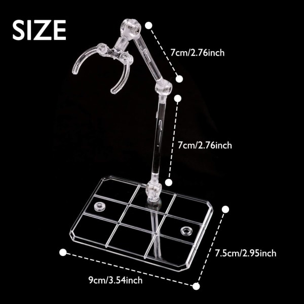 2 stycken Transparenta handmodellställ rörliga multifunktionella