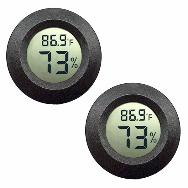 2-pak Mini Hygrometer Termometer Digital LCD Monitor