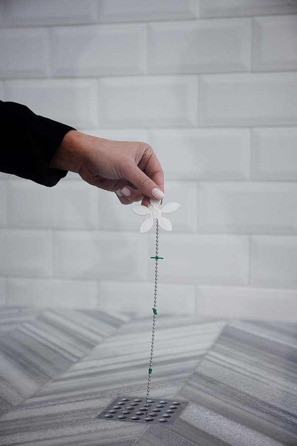 4 st Duschbrunn Skydd, Engångshårsuppsamlare, Blomma