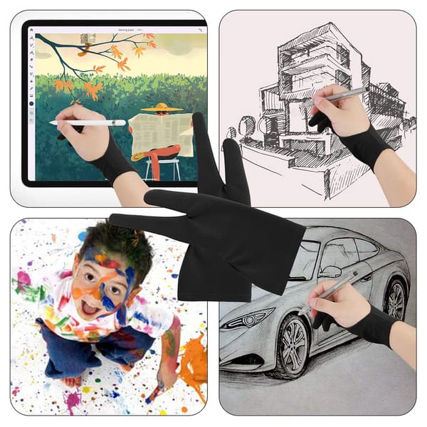 4 kunstnertegningstablet-handsker