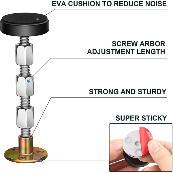 Värähtelynvastainen kierteitettävä säädettävä sängynrunko Teleskooppinen tukityökalu makuuhuoneen sängynpäädyn seinäpäätyihin estää löystymistä Kiinnitä iskunkestävä Helppo asentaa