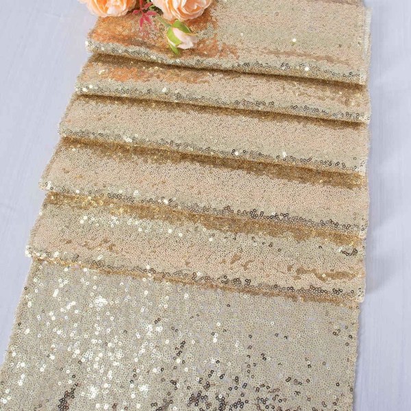 1 x 30 x 180 cm krypteret 3 mm fuld side sequin dug fest