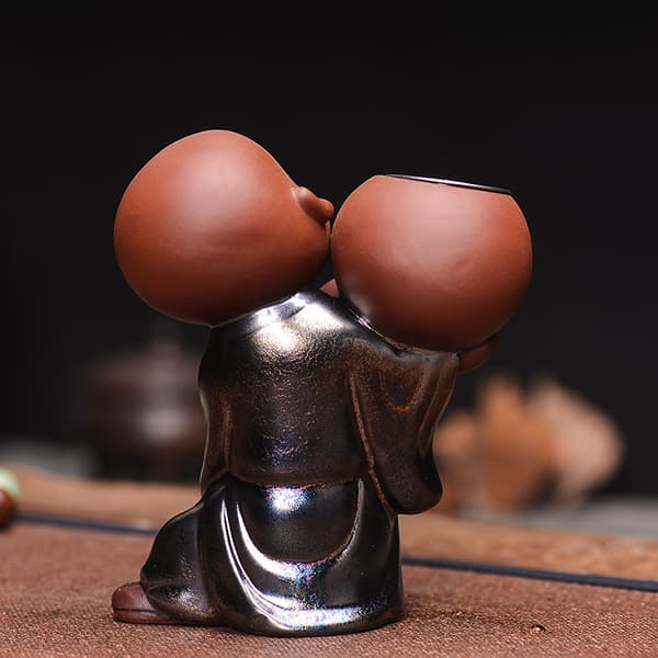 1 stk. Te-Dyr Lille Munk Zen Keramik Te Tilbehør Buddha