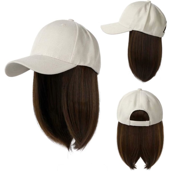 Baseball cap parykk hair extensions kunstig parykk damer