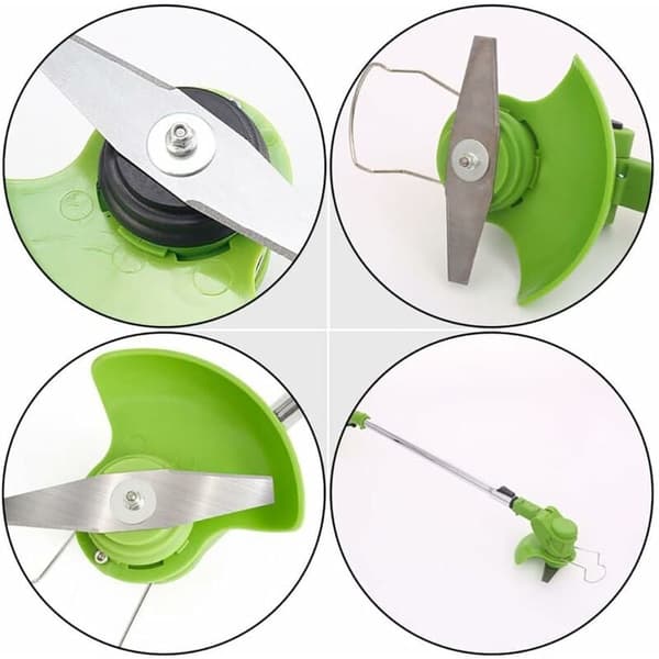 Reserveblad for gresstrimmer, 24V trådløs gresstrimmer med batterimetallblad, tilbehør til elektrisk busksaks, for trådløs gresstrimmer hagetrimming, metallblad