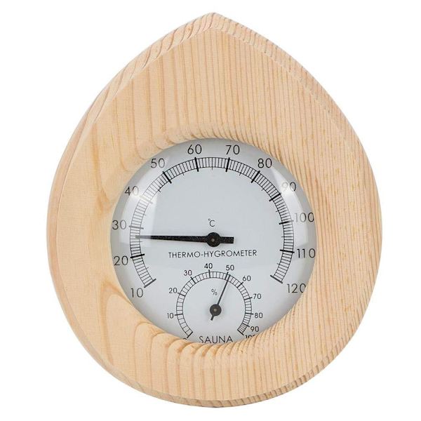 2-i-1 bastu-termometer hygrometer, droppformad vägg