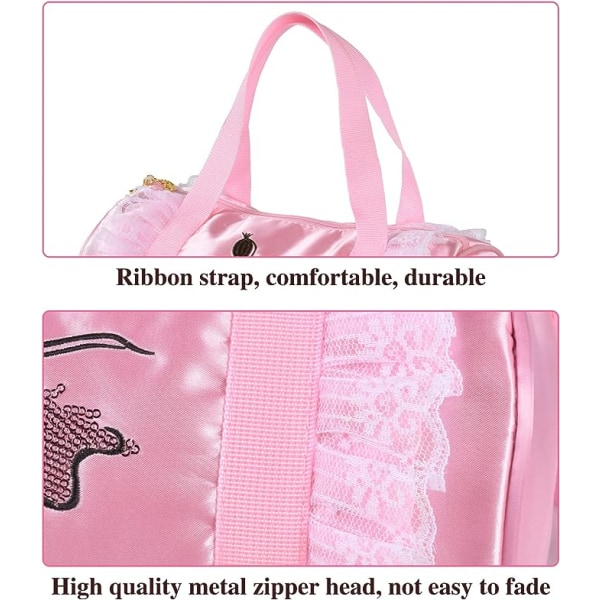 Pink Ballerinaväska för tjejer (kort garn), Messenger-axelväska