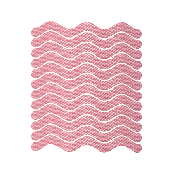Halkskyddsdekal, (S-formad 1,3*18cm (24-pack), Rosa) Dusch