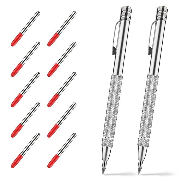 2 penner + 10 erstatningsnibber i wolframstål Diamantgraveringspenn