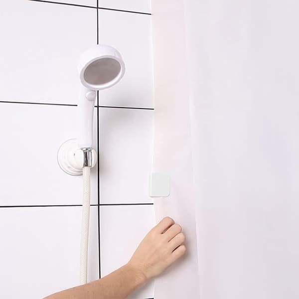 4 stycken duschdraperi-klämmor självhäftande duschklämmor