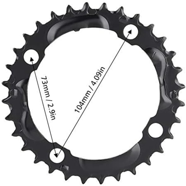1 cykelkædeled 32T 104mm BCD cirkulært kædelink som